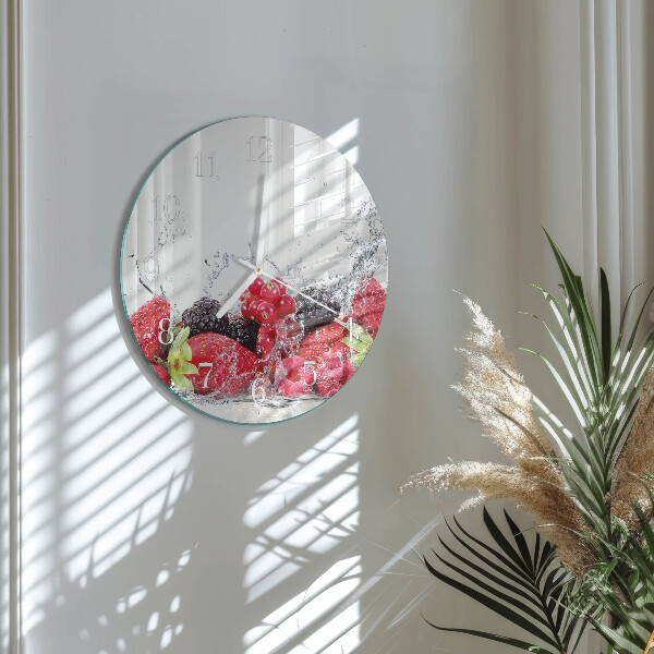 Glas wanduhr Obst
