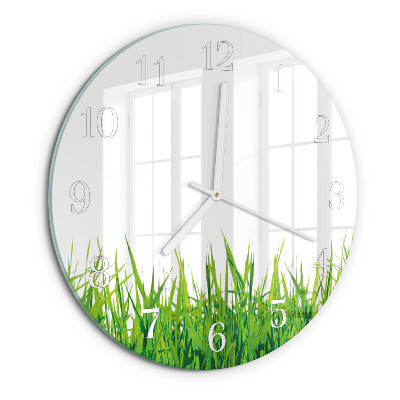 Glas wanduhr Gras