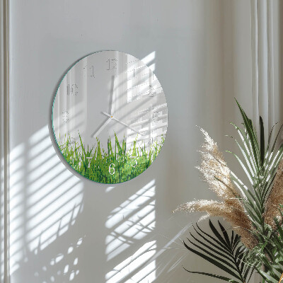 Glas wanduhr Gras