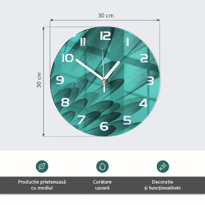 Glas wanduhr Mohnblumen