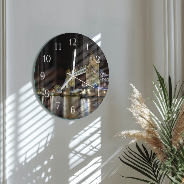 Glas wanduhr London Bridge