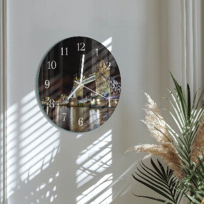 Glas wanduhr London Bridge