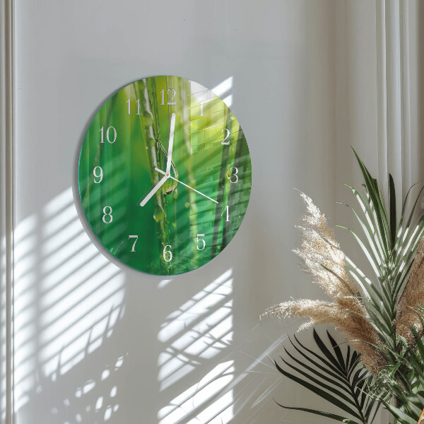 Glas wanduhr Grastropfen