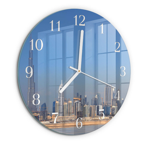Glas wanduhr Dubai Horizon