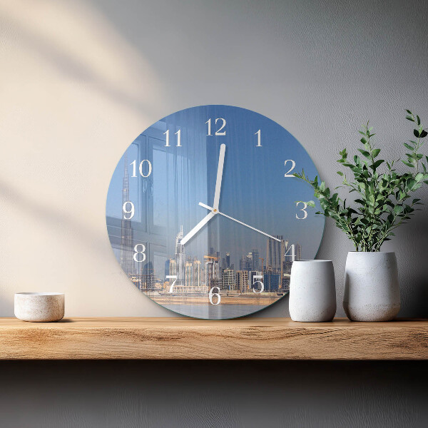 Glas wanduhr Dubai Horizon