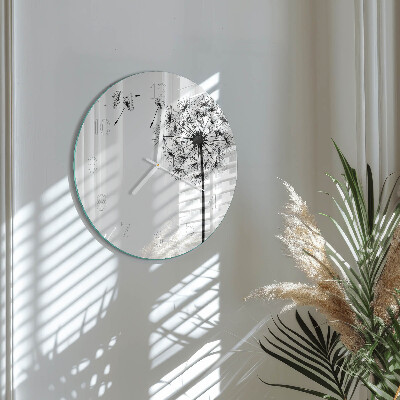 Glas wanduhr Löwenzahn