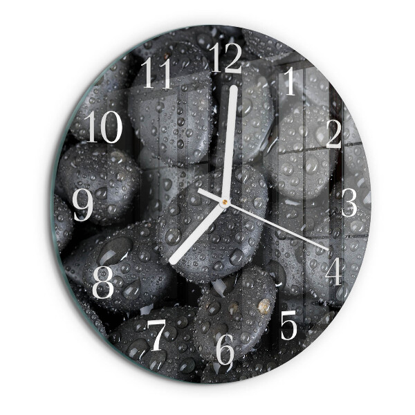 Glas wanduhr Steine ​​Wasser