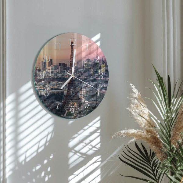 Glas wanduhr Eiffelturm Paris