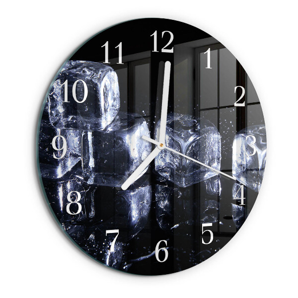 Glas wanduhr Eiswürfel