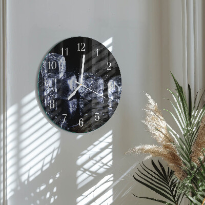 Glas wanduhr Eiswürfel