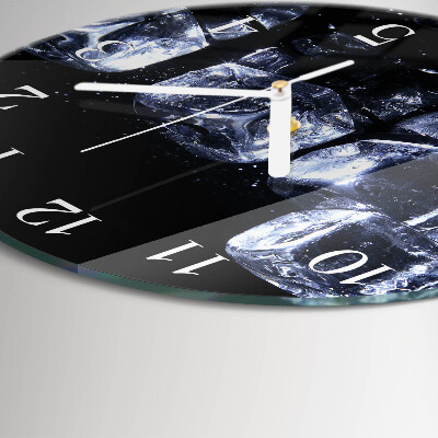 Glas wanduhr Eiswürfel