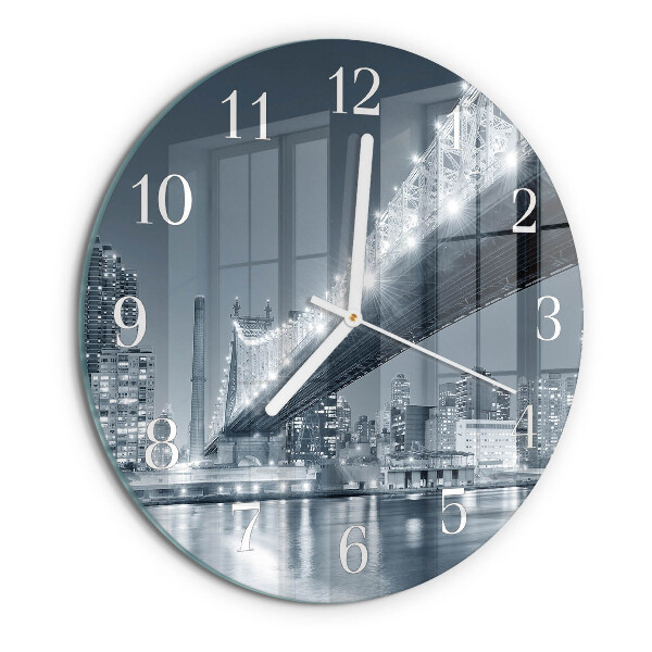 Glas wanduhr Brücke