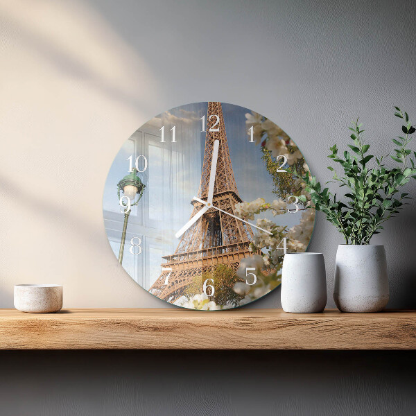 Glas wanduhr Eiffelturm Paris