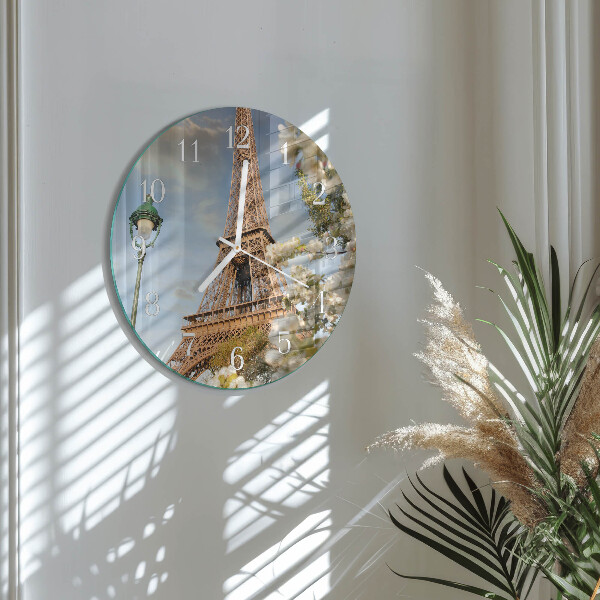 Glas wanduhr Eiffelturm Paris