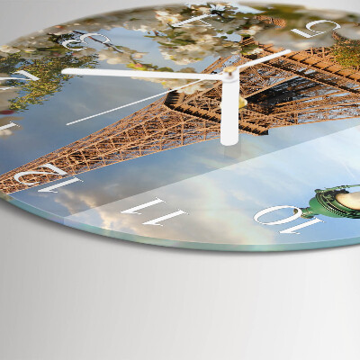 Glas wanduhr Eiffelturm Paris