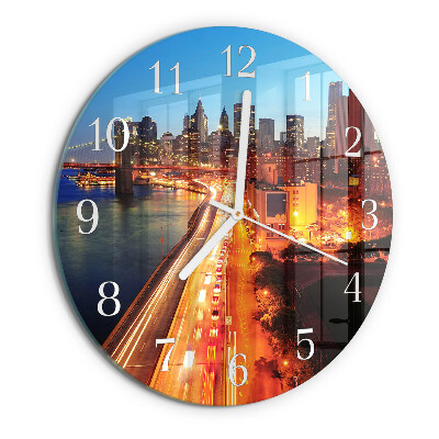 Glas wanduhr Horizont
