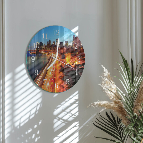 Glas wanduhr Horizont