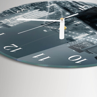 Glas wanduhr Horizontale Brücke