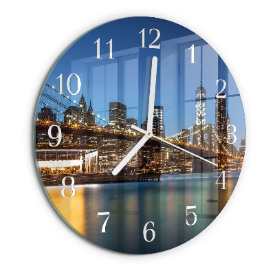 Glas wanduhr Horizontale Brücke