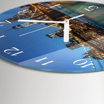 Glas wanduhr Horizontale Brücke