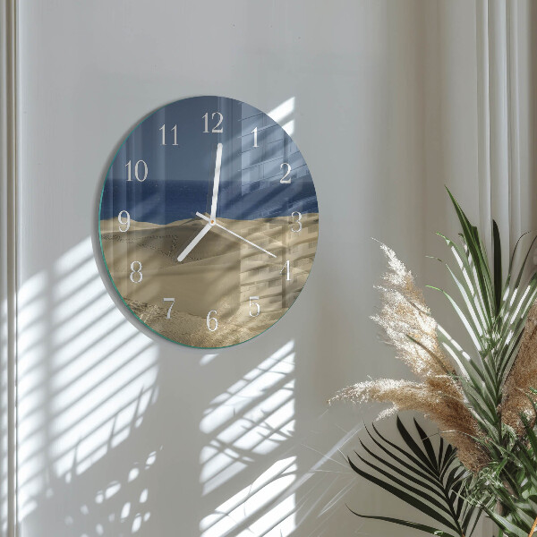 Glas wanduhr Meeresdünen