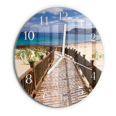 Glas wanduhr Strand Meer