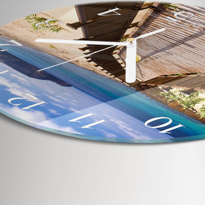 Glas wanduhr Strand Meer