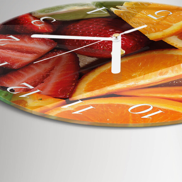 Glas wanduhr Obst