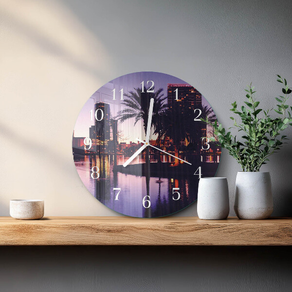 Glas wanduhr Palmen in Florida