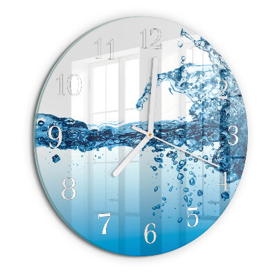 Glas wanduhr Wasser