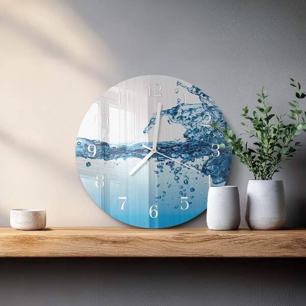 Glas wanduhr Wasser