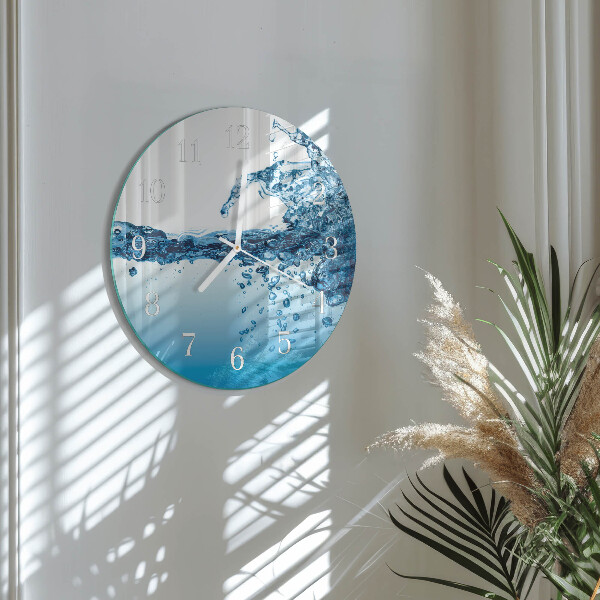 Glas wanduhr Wasser