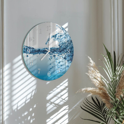 Glas wanduhr Wasser