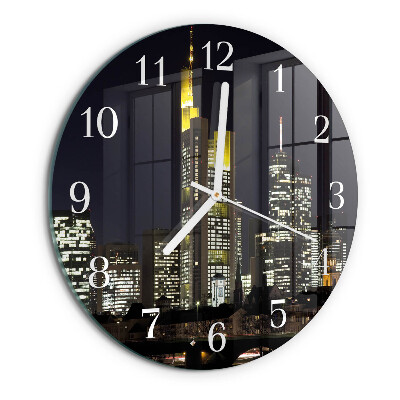 Glas wanduhr Horizont