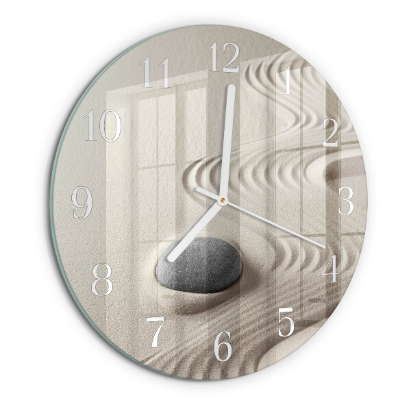 Glas wanduhr Steinsand