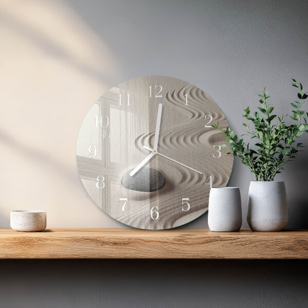 Glas wanduhr Steinsand