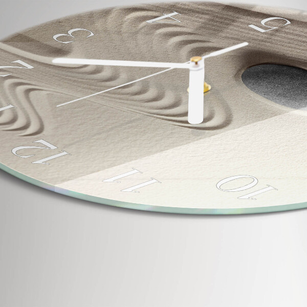 Glas wanduhr Steinsand