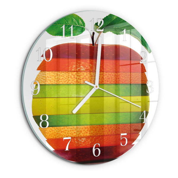 Glas wanduhr Apfel