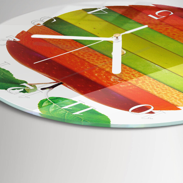 Glas wanduhr Apfel