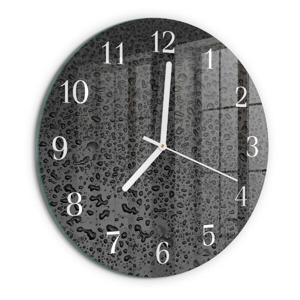 Glas wanduhr Wassertropfen