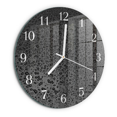 Glas wanduhr Wassertropfen