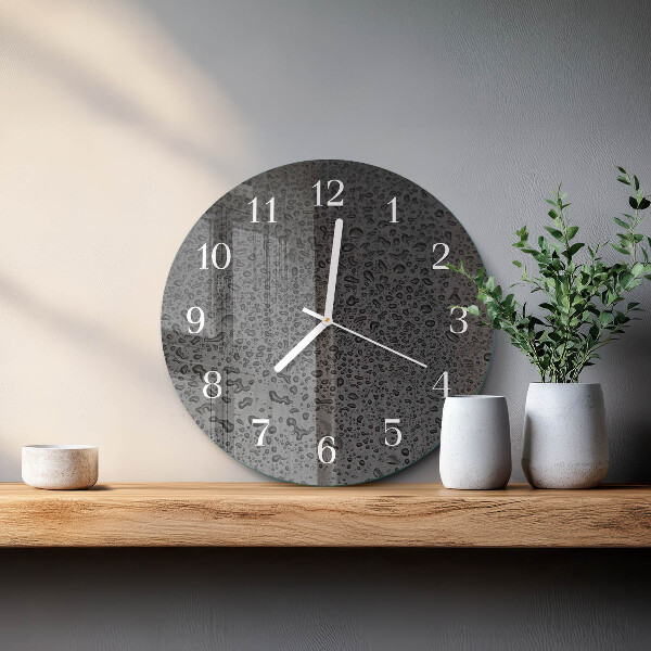 Glas wanduhr Wassertropfen