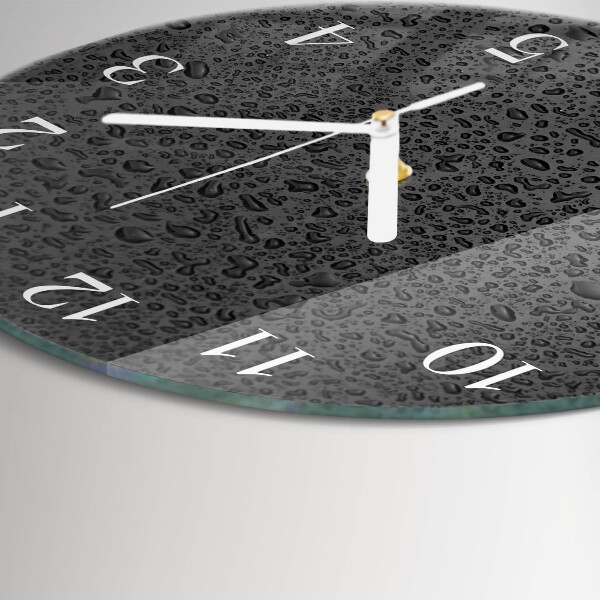 Glas wanduhr Wassertropfen
