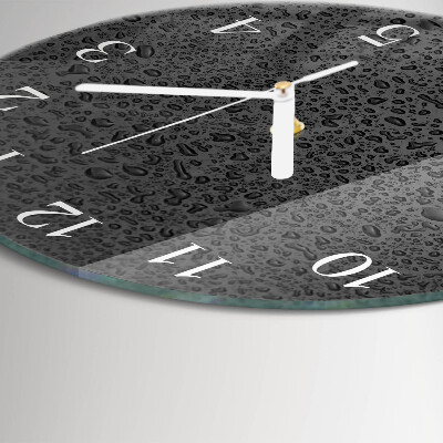 Glas wanduhr Wassertropfen