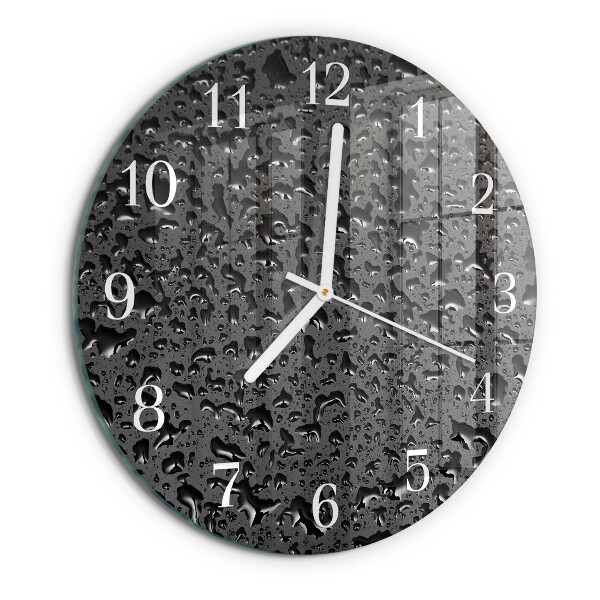 Glas wanduhr Wassertropfen