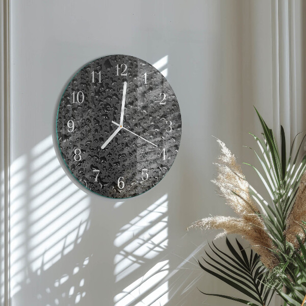 Glas wanduhr Wassertropfen