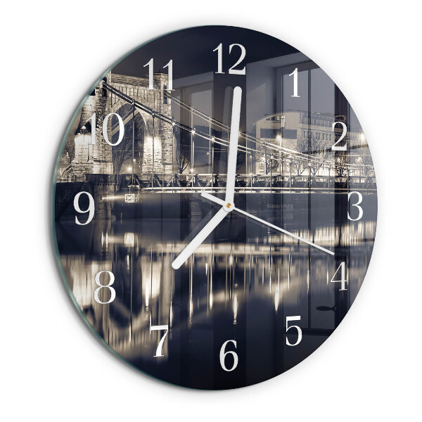 Glas wanduhr Brücke