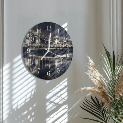 Glas wanduhr Brücke
