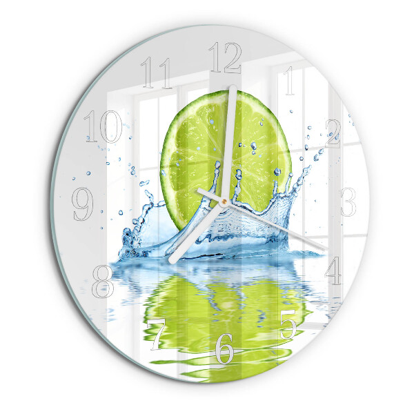 Glas wanduhr Kalkwasser