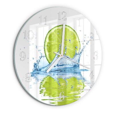 Glas wanduhr Kalkwasser